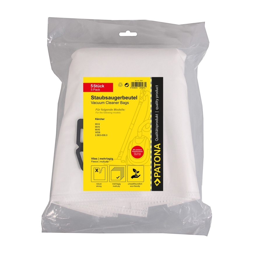 PATONA - Putekļu sūcēja maisiņi KÄRCHER WD4/WD5/WD6 - 5 kusů