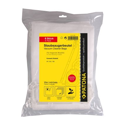 PATONA - Somas putekļu sūcējam Vorwerk Kobold VK135/VK136 - 6 gabali