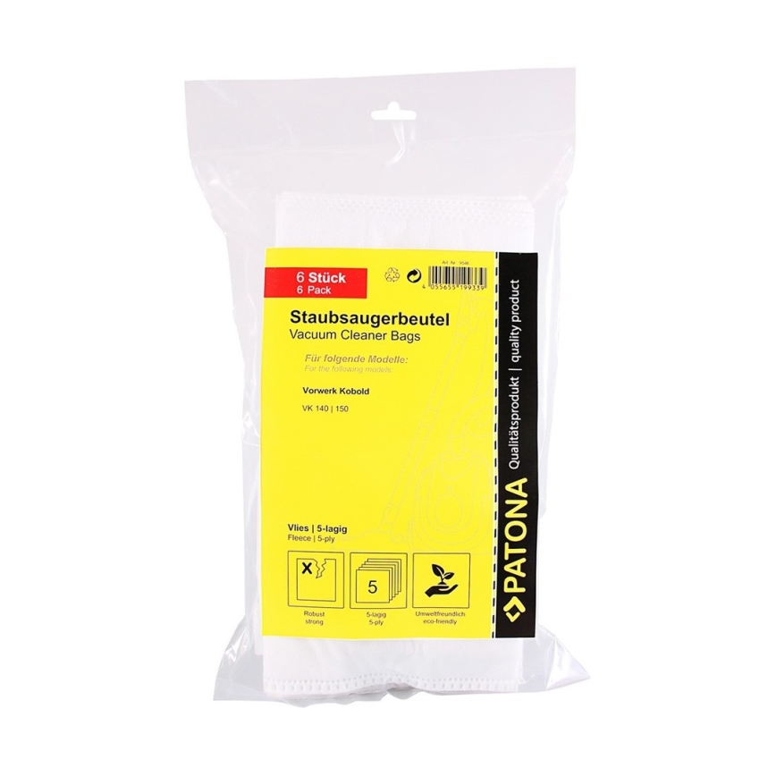 PATONA - Somas putekļu sūcējam Vorwerk Kobold VK140/VK150 - 6 gab