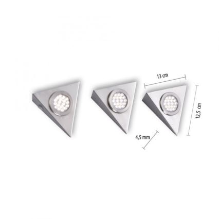 Paul Neuhaus 1119-55-3 - KOMPLEKTS 3x LED Mēbeļu apgaismojums ar sensoru HELENA LED/2,5W/230V