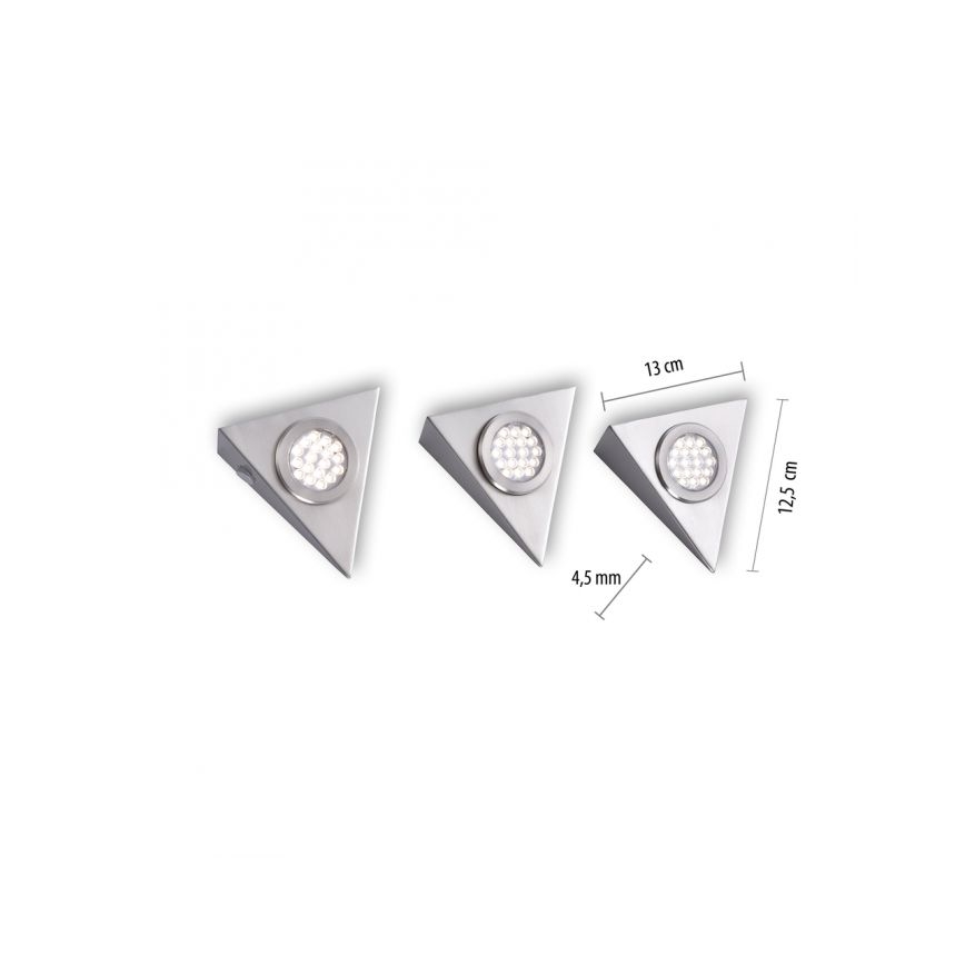 Paul Neuhaus 1119-55-3 - KOMPLEKTS 3x LED Mēbeļu apgaismojums ar sensoru HELENA LED/2,5W/230V