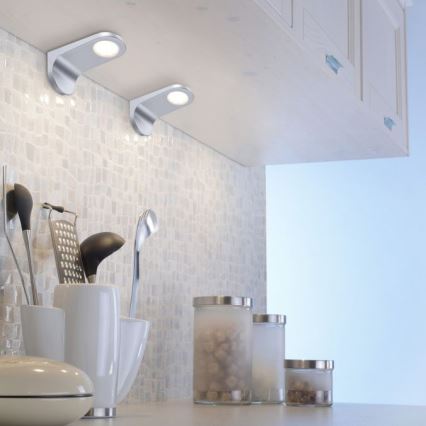Paul Neuhaus 1157-21-2 - KOMPLEKTS 2xLED Aptumšojams mēbeļu apgaismojums AMON LED/5,2W/230V