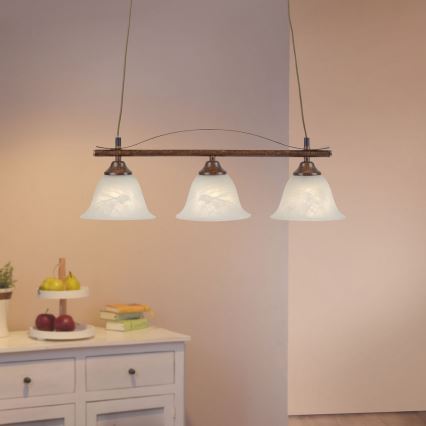 Paul Neuhaus 15243-48 - Lustra ar auklu NELLY 3xE14/40W/230V
