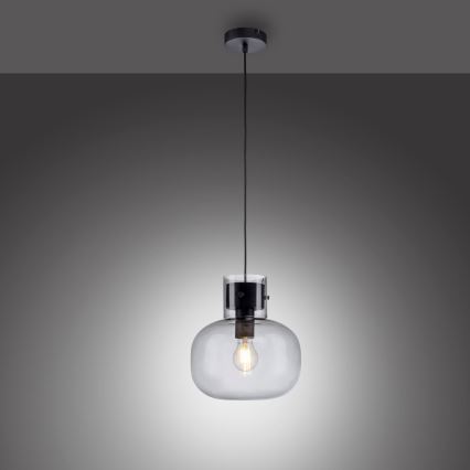 Paul Neuhaus 2003-25 - Lustra ar auklu SHITAKE 1xE27/10W/230V d. 25 cm tonēta