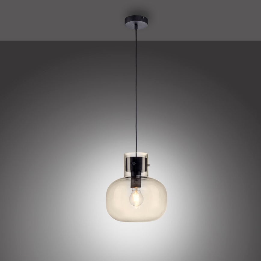 Paul Neuhaus 2003-27 - Lustra ar auklu SHITAKE 1xE27/10W/230V d. 25 cm tonēta