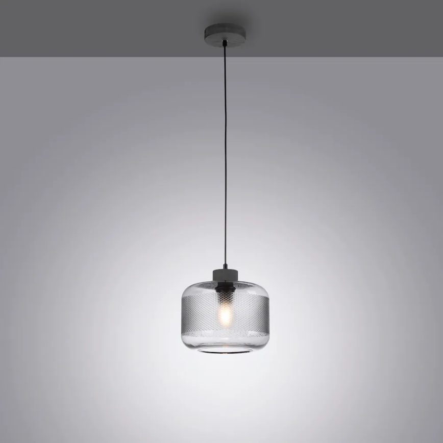 Paul Neuhaus 2005-25 - Lustra ar auklu BOLETUS 1xE27/10W/230V d. 23,5 cm pelēka