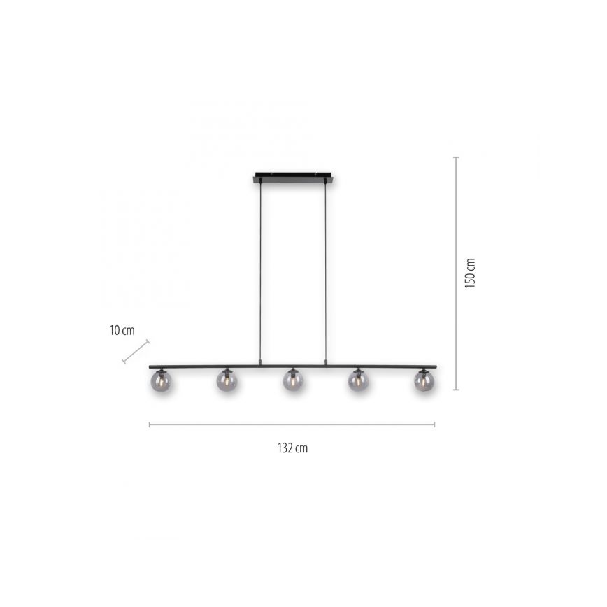 Paul Neuhaus 2026-18 - LED Lustra ar auklu WIDOW 5xG9/3W/230V