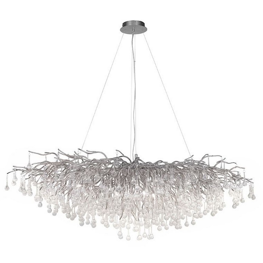 Paul Neuhaus 2031-55 - Lustra ar auklu ICICLE 15xG9/40W/230V 75x150 cm spīdīgi hromēts