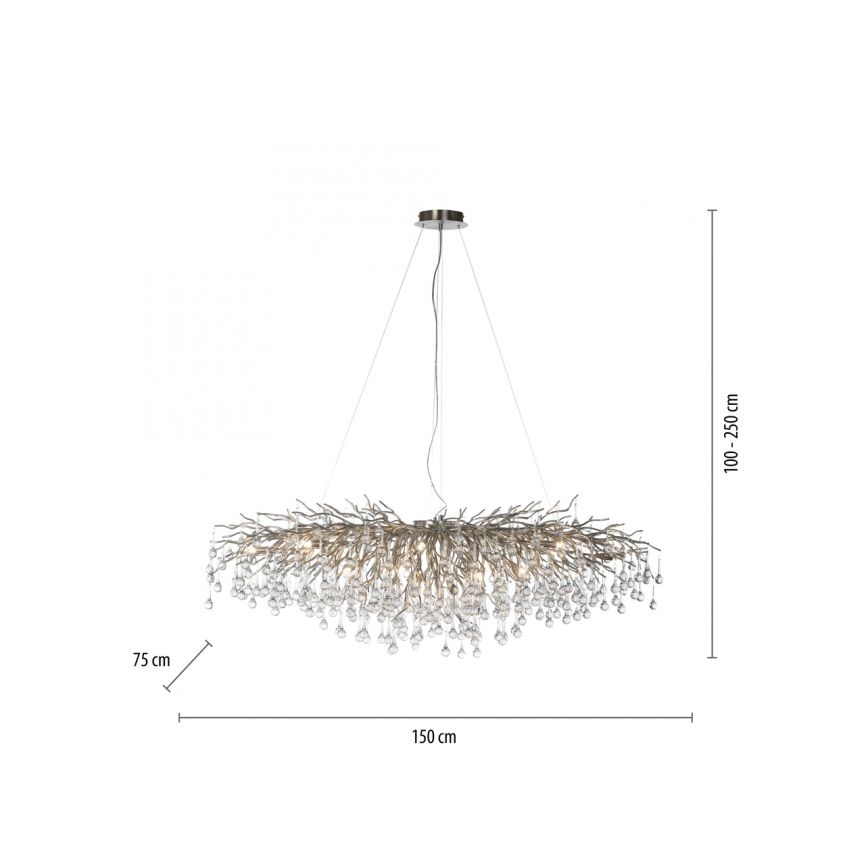 Paul Neuhaus 2031-55 - Lustra uz auklas ICICLE 15xG9/40W/230V
