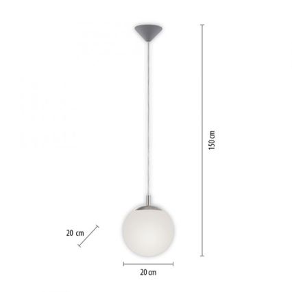 Paul Neuhaus 2072-55 - Lustra ar auklu BOLO 1xE27/60W/230V d. 20 cm