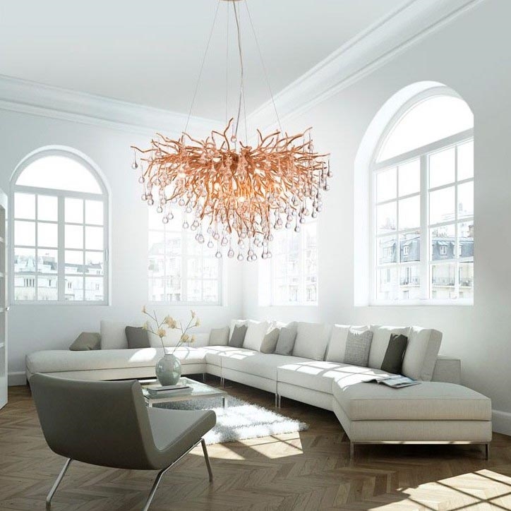 Paul Neuhaus 2192-11 - Lustra ar auklu ICICLE 10xG9/40W/230V 50x100 cm misiņš