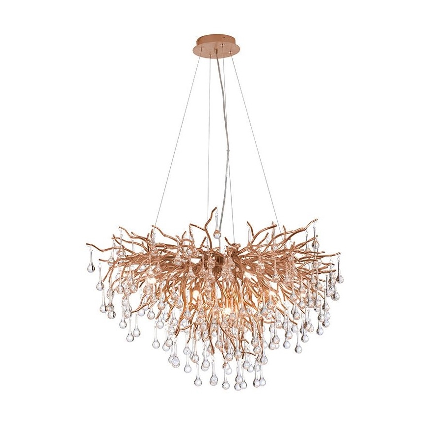Paul Neuhaus 2192-11 - Lustra ar auklu ICICLE 10xG9/40W/230V 50x100 cm misiņš