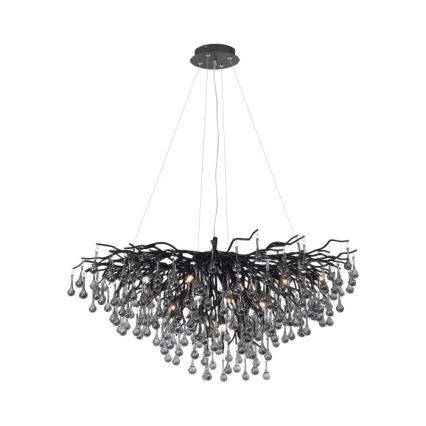 Paul Neuhaus 2192-18 - Pakarināmais gaismeklis ICICLE 10xG9/40W/230V 50x100 cm melns