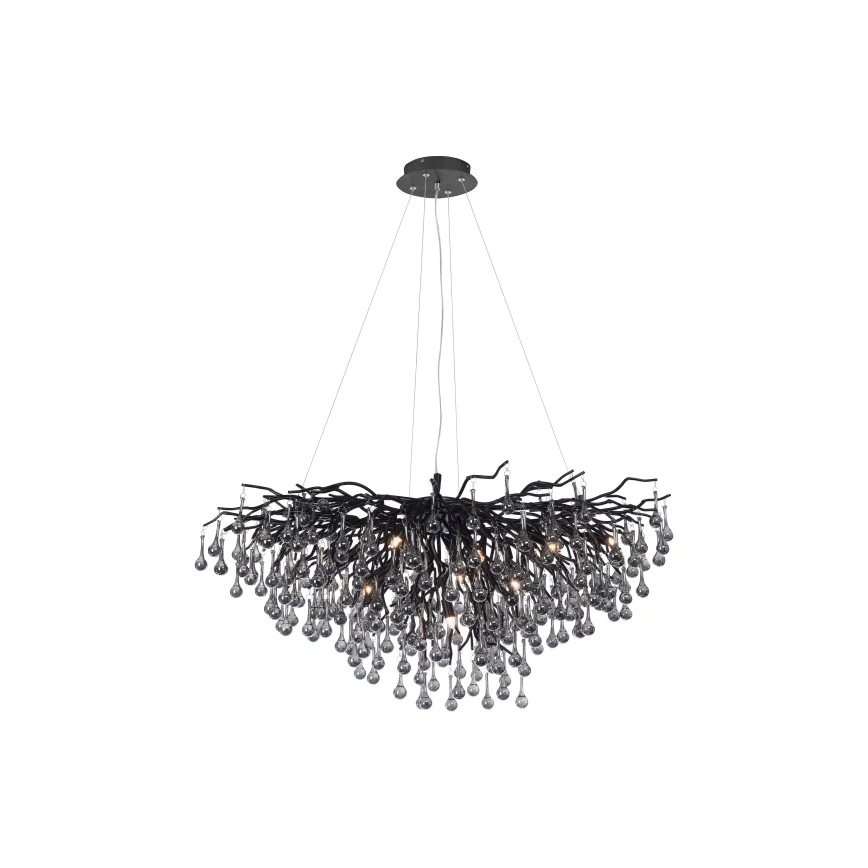 Paul Neuhaus 2192-18 - Pakarināmais gaismeklis ICICLE 10xG9/40W/230V 50x100 cm melns