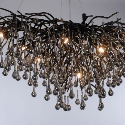 Paul Neuhaus 2192-18 - Pakarināmais gaismeklis ICICLE 10xG9/40W/230V 50x100 cm melns