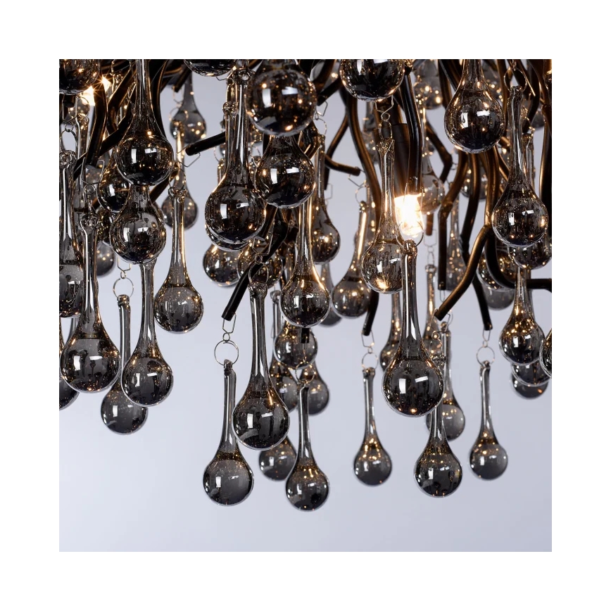 Paul Neuhaus 2192-18 - Pakarināmais gaismeklis ICICLE 10xG9/40W/230V 50x100 cm melns
