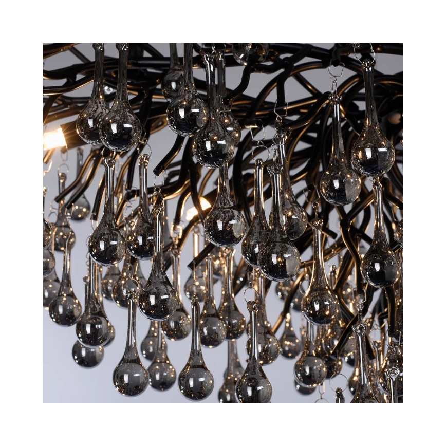 Paul Neuhaus 2192-18 - Pakarināmais gaismeklis ICICLE 10xG9/40W/230V 50x100 cm melns