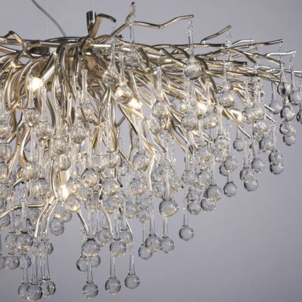 Paul Neuhaus 2192-55 - Lustra ar auklu ICICLE 10xG9/40W/230V 50x100 cm spīdīgi hromēts