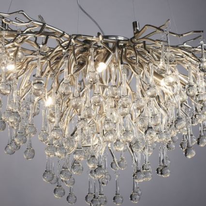 Paul Neuhaus 2192-55 - Lustra ar auklu ICICLE 10xG9/40W/230V 50x100 cm spīdīgi hromēts