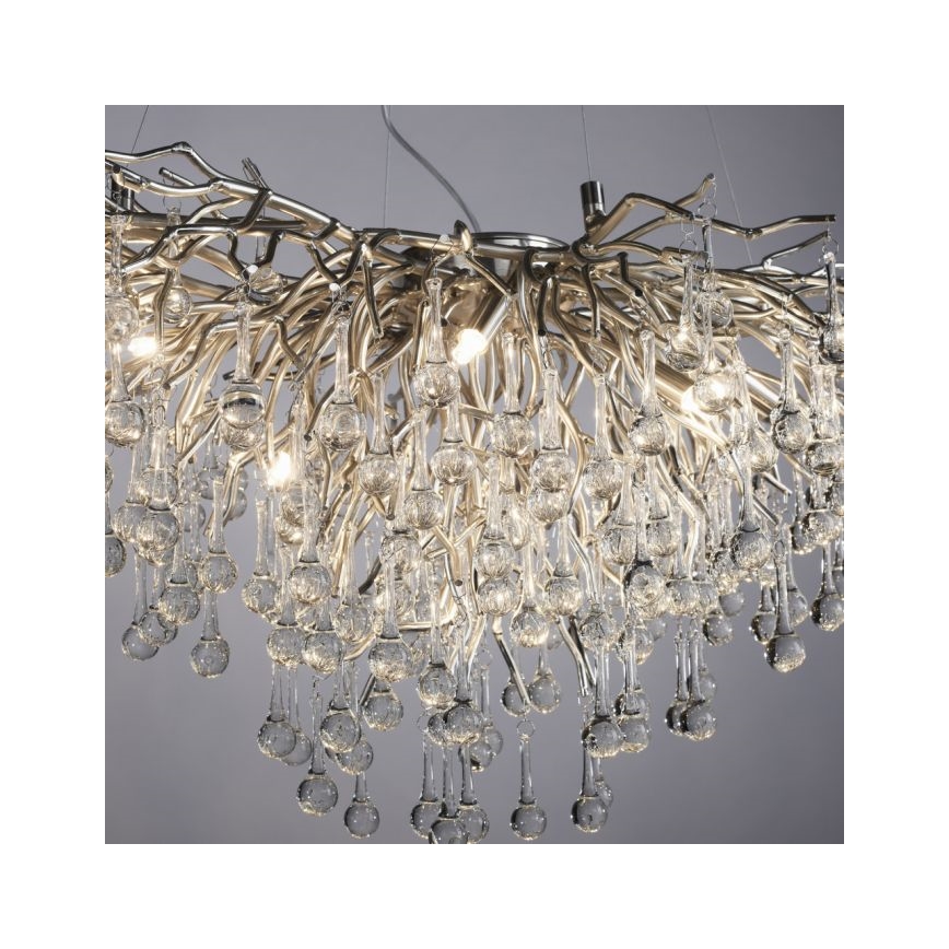 Paul Neuhaus 2192-55 - Lustra ar auklu ICICLE 10xG9/40W/230V spīdīgi hromēts