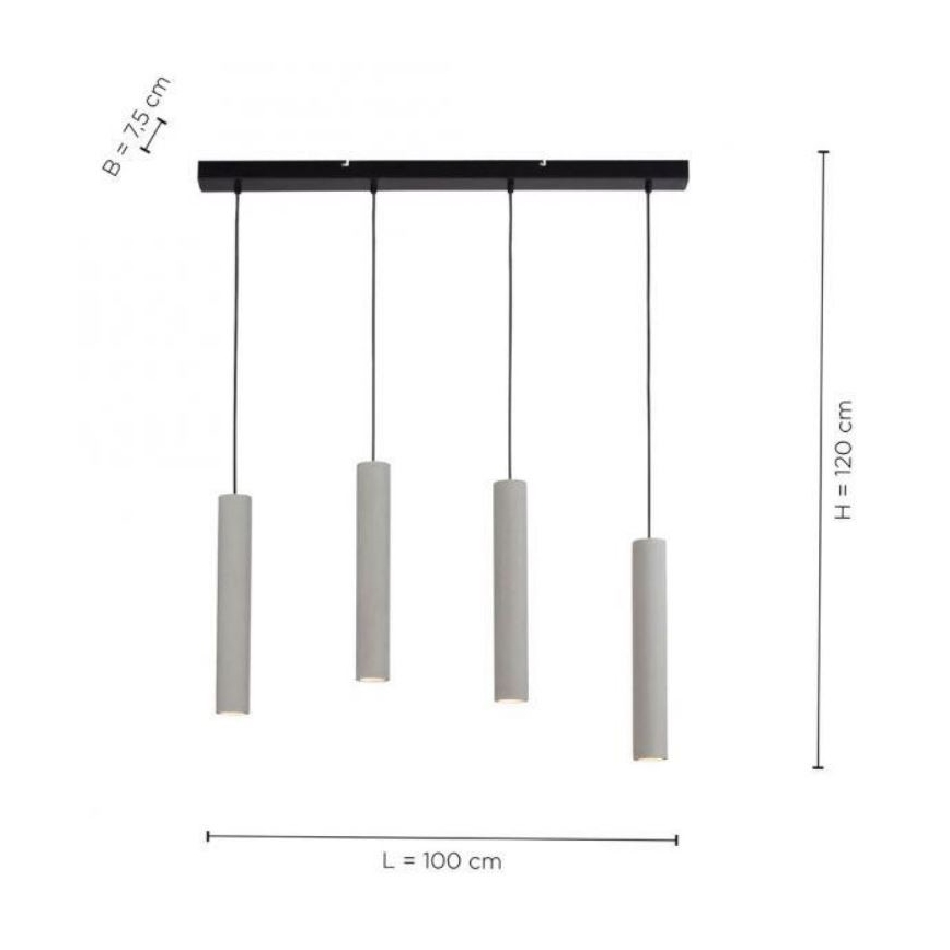 Paul Neuhaus 2204-22 - Lustra ar auklu ETON 4xGU10/35W/230V