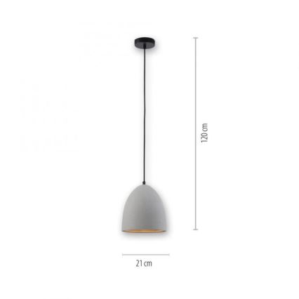 Paul Neuhaus 2231-22 - Lustra ar auklu ETON 1xE27/40W/230V betons