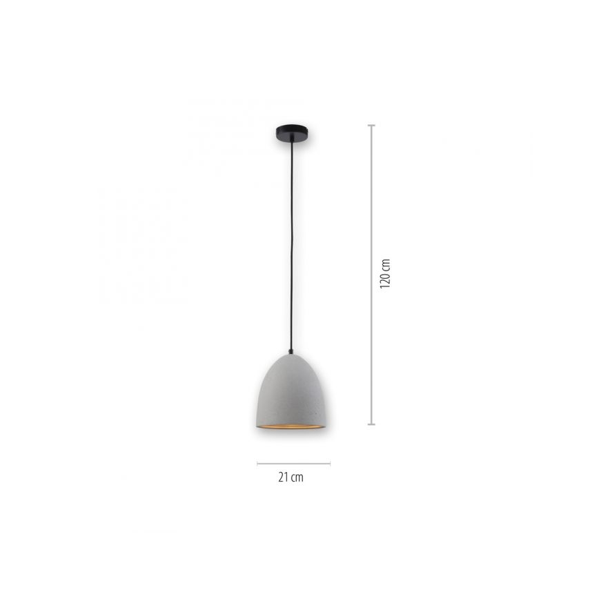 Paul Neuhaus 2231-22 - Lustra ar auklu ETON 1xE27/40W/230V betons