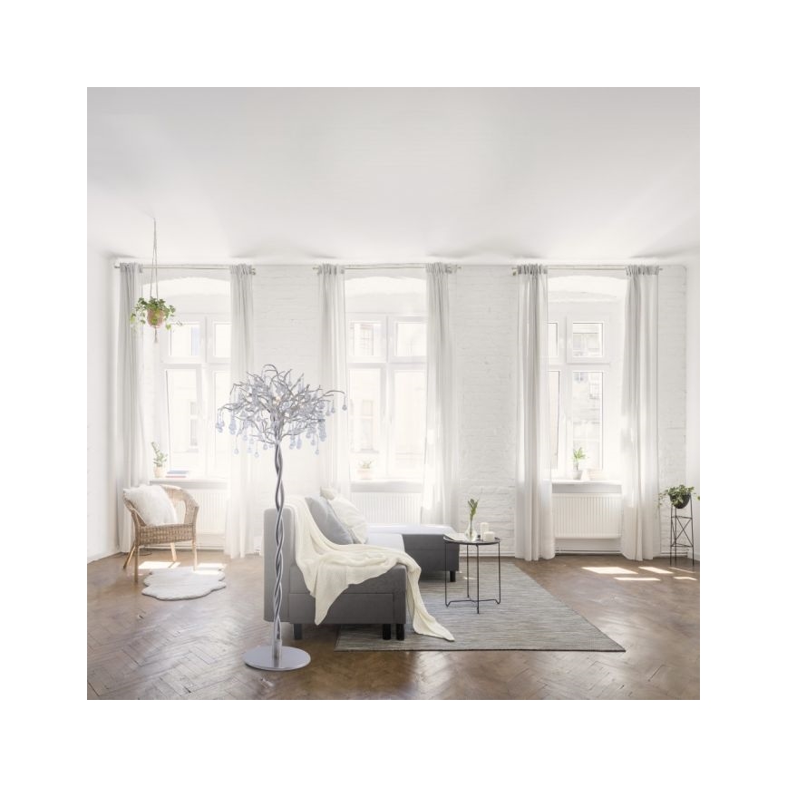 Paul Neuhaus 232-55 - Grīdas stāvlampa ICICLE 5xG9/40W230V spīdīgi hromēts