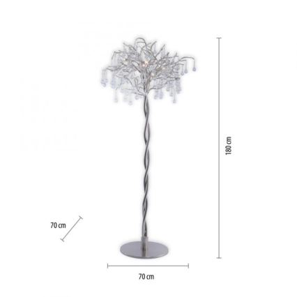 Paul Neuhaus 232-55 - Grīdas stāvlampa ICICLE 5xG9/40W230V spīdīgi hromēts