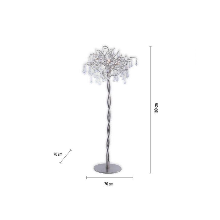 Paul Neuhaus 232-55 - Grīdas stāvlampa ICICLE 5xG9/40W230V spīdīgi hromēts
