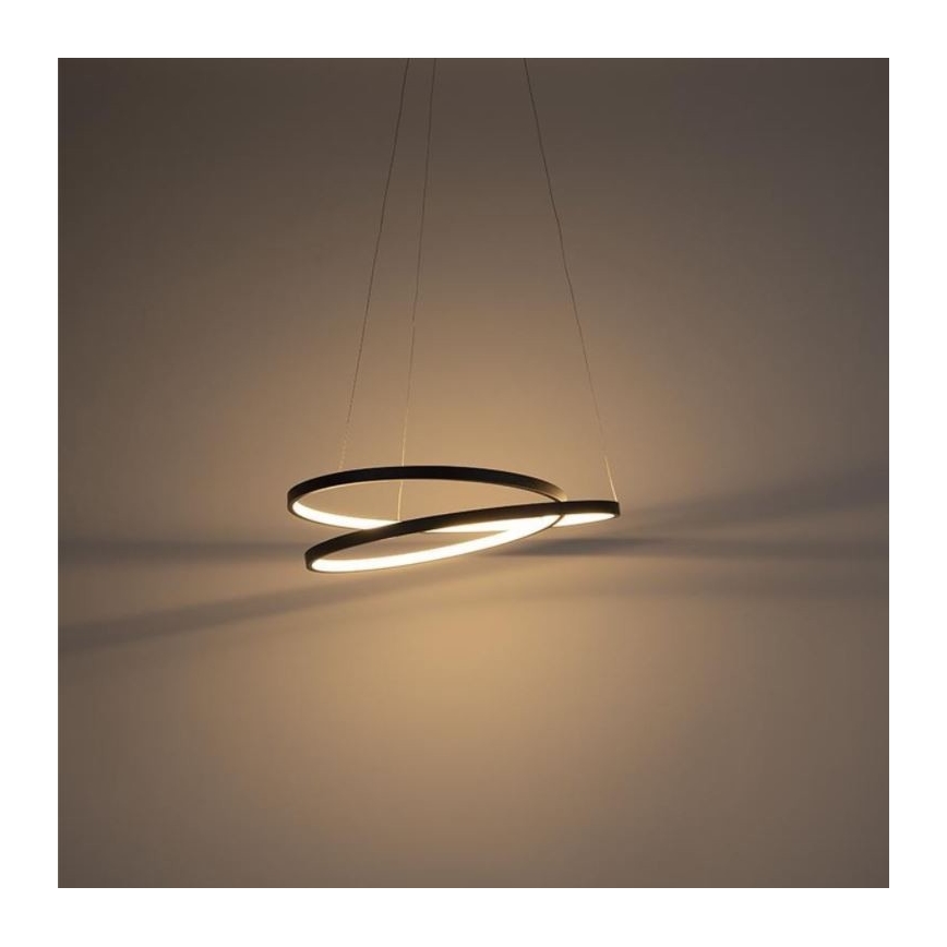 Paul Neuhaus 2472-18 - LED Aptumšojama lustra uz auklas ROMAN LED/30W/230V melna