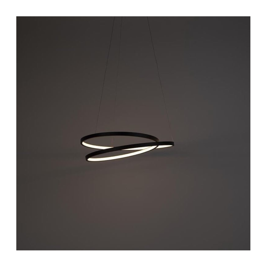 Paul Neuhaus 2472-18 - LED Aptumšojama lustra uz auklas ROMAN LED/30W/230V melna