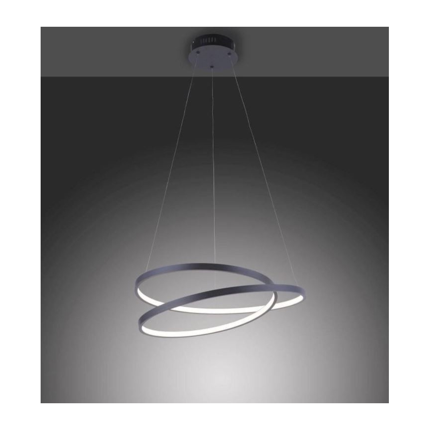 Paul Neuhaus 2472-18 - LED Aptumšojama lustra uz auklas ROMAN LED/30W/230V melna