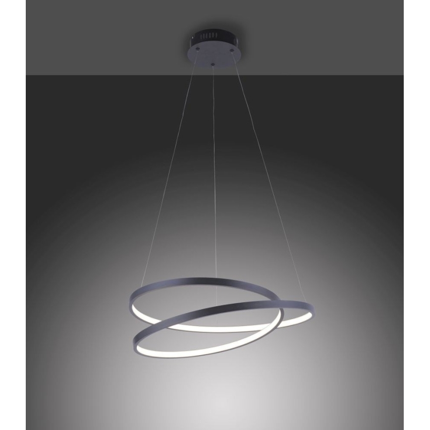 Paul Neuhaus 2472-18 - LED Aptumšojama lustra uz auklas ROMAN LED/30W/230V melna