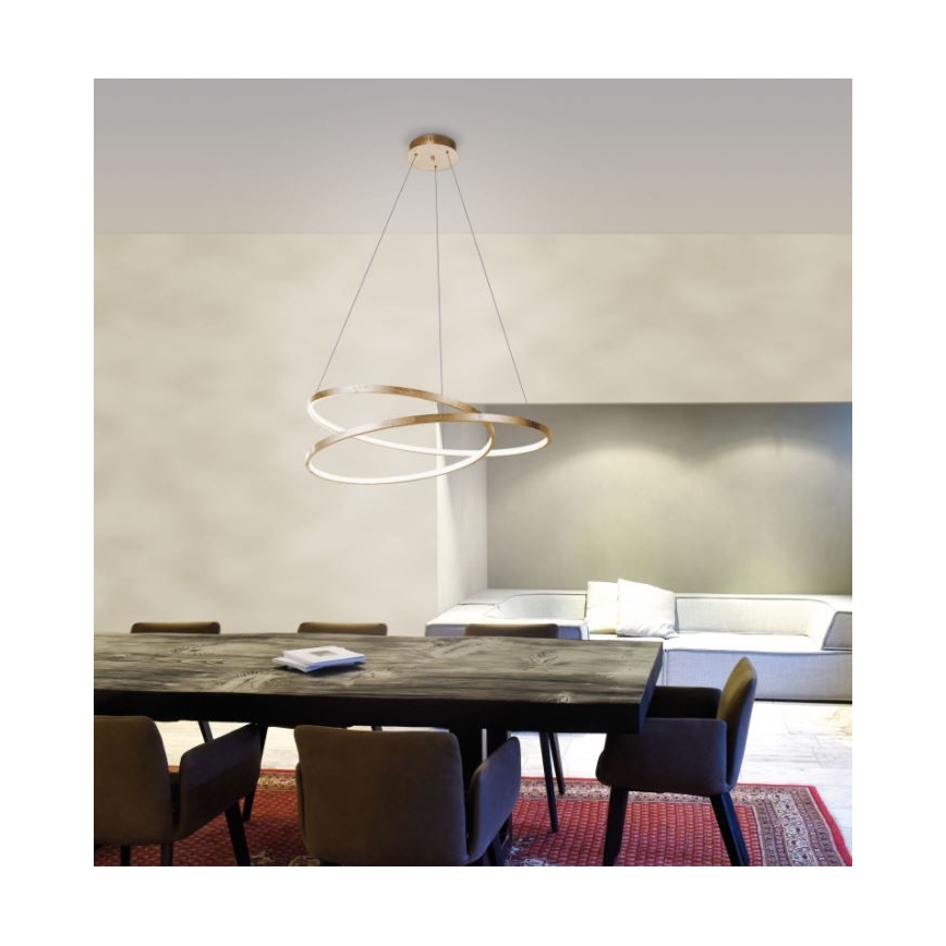 Paul Neuhaus 2474-12 - LED Aptumšojama lustra uz auklas ROMAN LED/40W/230V zelta