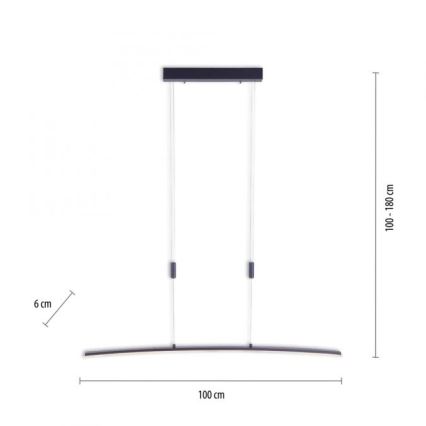 Paul Neuhaus 2530-13 - LED Aptumšojama lustra ar auklu JANINA LED/27W/230V