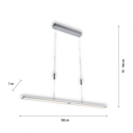Paul Neuhaus 2565-95 - LED Aptumšojama lustra uz auklas ar sensoru NIKA LED/35W/230V