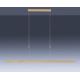 Paul Neuhaus 2568-60 - LED Aptumšojama lustra ar auklu ADRIANA LED/14W/230V  2700-5000K misiņš