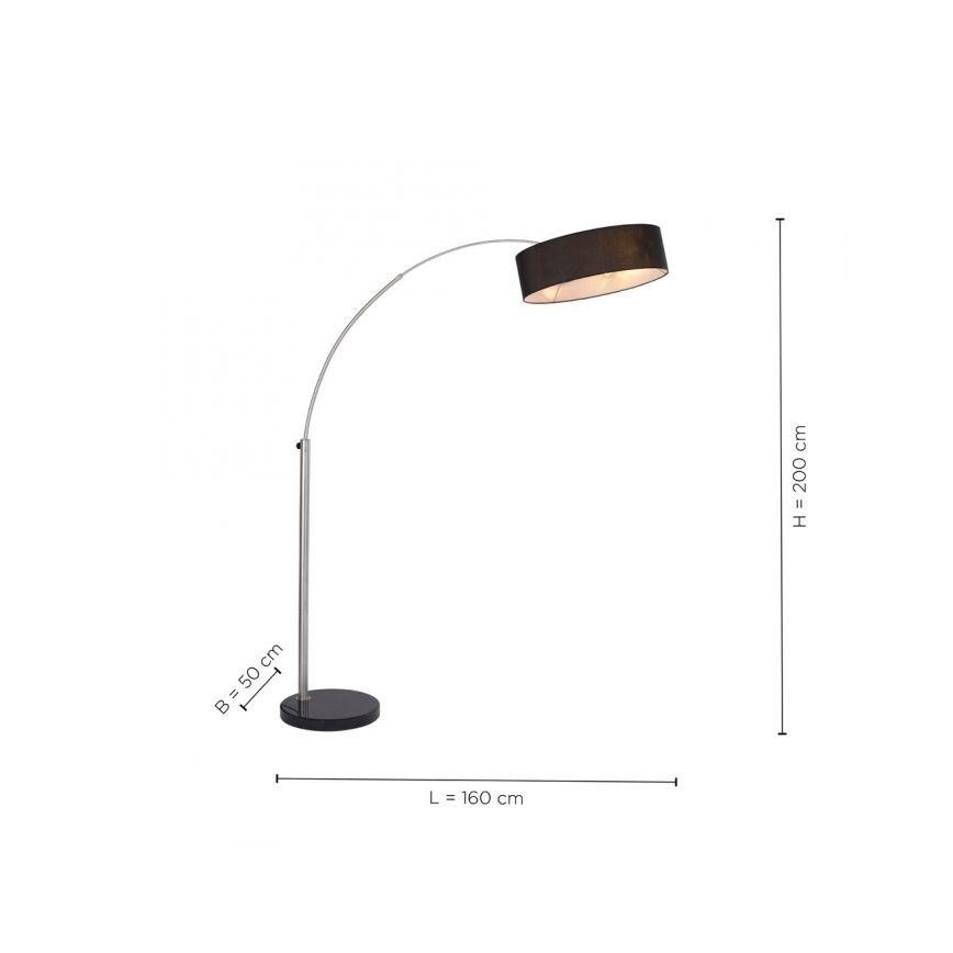 Paul Neuhaus 307-55 - Grīdas stāvlampa PETRO 3xE27/60W/230V