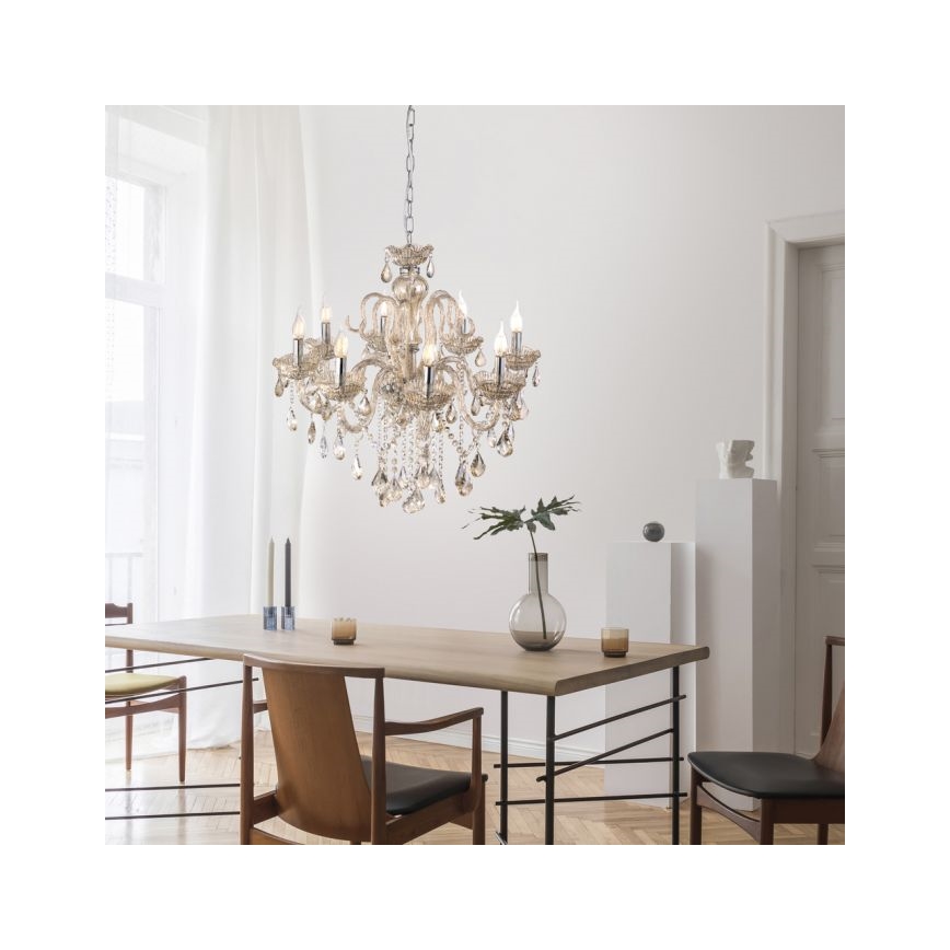Paul Neuhaus 3081-97 - Lustra uz ķēdes GRACIA 8xE14/40W/230V zelta