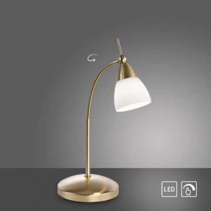 Paul Neuhaus 4001-60 - LED Aptumšojama skārienvadāma galda lampa PINO 1xG9/3W/230V zelta
