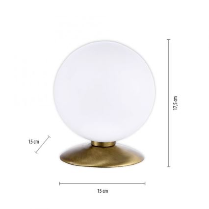 Paul Neuhaus 4013-11 - LED Aptumšojama skārienvadāma galda lampa BUBBA 1xG9/3W/230V misiņš