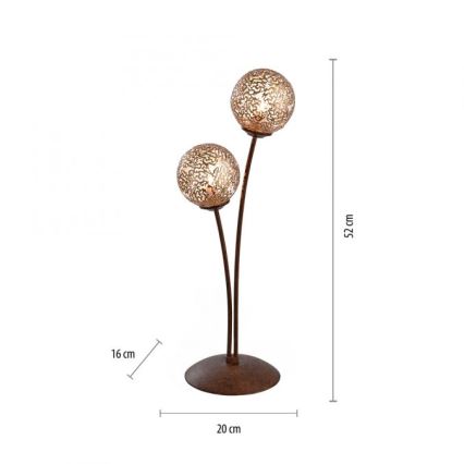 Paul Neuhaus 4032-48 - Galda lampa GRETA 2xG9/40W/230V