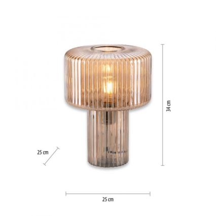 Paul Neuhaus 4092-27 - Galda lampa FUNGUS 1xE27/10W/230V bēša