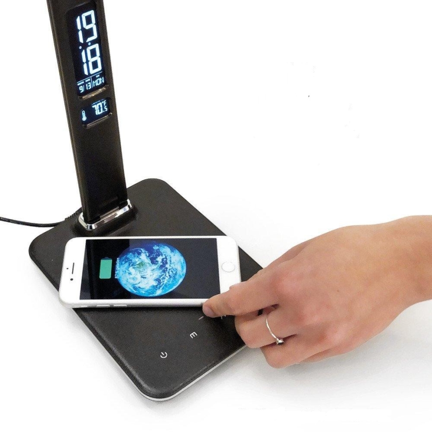 Paul Neuhaus 4595-18 - LED Aptumšojama skārienvadāma galda lampa ar bezvadu uzlādi ADRIANO LED/5W/230V melna