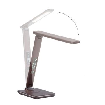 Paul Neuhaus 4595-23 - LED Aptumšojama skārienvadāma galda lampa ar bezvadu uzlādi ADRIANO LED/5W/230V brūna