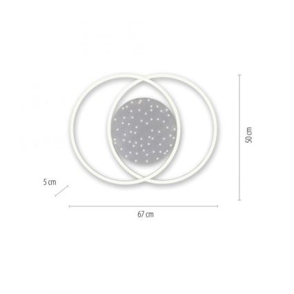 Paul Neuhaus 6025-55 - LED Aptumšojama griestu lampa YUKI LED/48W/230V + tālvadības pults
