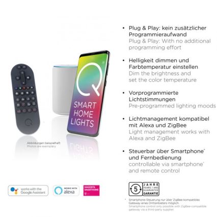 Paul Neuhaus 6071-18 - LED Aptumšojama griestu lampa Q-PIATO LED/35W/230V d. 51 cm 2700-5000K Wi-Fi + tālvadības pults