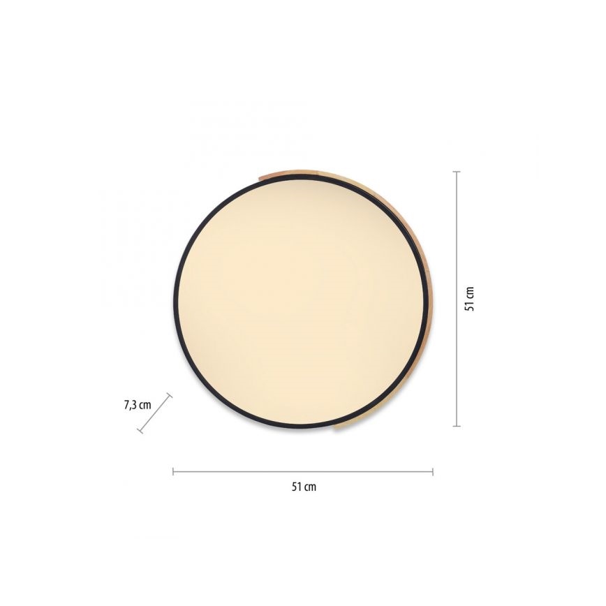 Paul Neuhaus 6071-18 - LED Aptumšojama griestu lampa Q-PIATO LED/35W/230V d. 51 cm 2700-5000K Wi-Fi + tālvadības pults