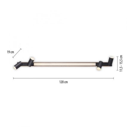Paul Neuhaus 6121-79 - LED Aptumšojams starmetis PURE 4xLED/4W/230V + LED/9W 2700-5000K + tālvadības pults